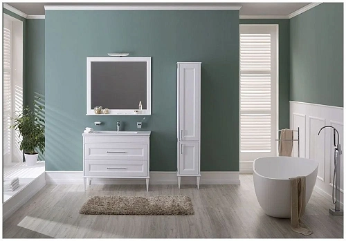 Шкаф-пенал Aquanet Бостон 36 L белый матовый 00209680 Шкаф-пенал Aquanet Бостон 36 L белый матовый 00209680