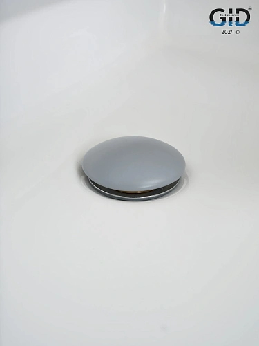 Донный клапан Gid без перелива Gmh100 74401K серый матовый 7x7x10 Донный клапан Gid без перелива Gmh100 74401K серый матовый 7x7x10