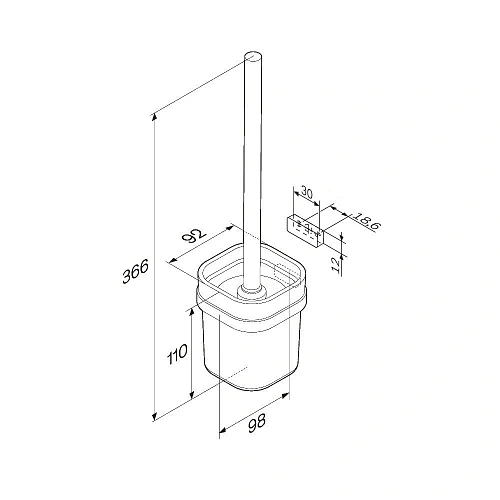 Ершик для унитаза AM.PM Func A8F33300 Ершик для унитаза AM.PM Func A8F33300