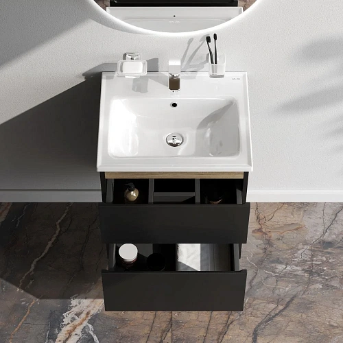 Тумба под раковину AM.PM X-Joy M85AFHX0552BM подвесная, 55 см, черный матовый Тумба под раковину AM.PM X-Joy M85AFHX0552BM подвесная, 55 см, черный матовый