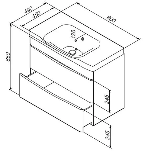 Тумба под раковину AM.PM Like M80FHX0802WG подвесная, 80 см, белый Тумба под раковину AM.PM Like M80FHX0802WG подвесная, 80 см, белый