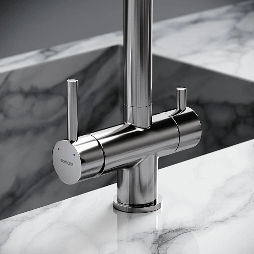 Смеситель для кухни SANCOS Foster SC4014BN с возможностью подключения фильтра, брашированный никель Смеситель для кухни SANCOS Foster SC4014BN с возможностью подключения фильтра, брашированный никель