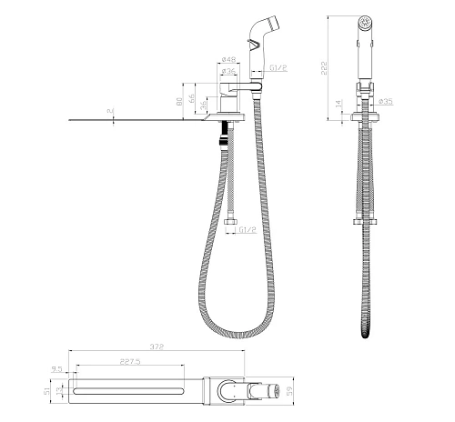 Гигиенический душ Lemark Solo LM7170CW, устанавливаемый на унитаз, хром/белый Гигиенический душ Lemark Solo LM7170CW, устанавливаемый на унитаз, хром/белый