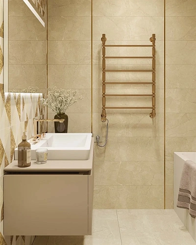 Полотенцесушитель электрический EWRIKA Медея B2 80х50 L, золото 473270 Полотенцесушитель электрический EWRIKA Медея B2 80х50 L, золото 473270