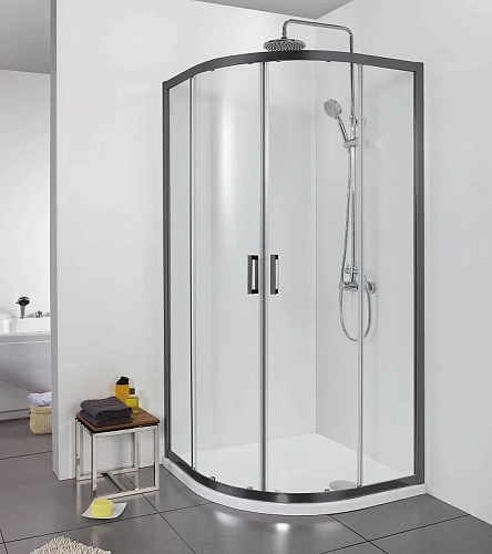 Душевой уголок Aquatek 1/4 круга, двери раздвижные 900x900x2000, профиль черный, стекло прозрачное A AQ ARI RO 09020BL Душевой уголок Aquatek 1/4 круга, двери раздвижные 900x900x2000, профиль черный, стекло прозрачное A AQ ARI RO 09020BL