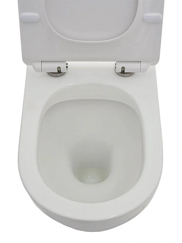 Чаша напольного унитаза AQUAme Rimless AQM1002 c сиденьем SoftClose, горизонтальный выпуск 660x360x4 Чаша напольного унитаза AQUAme Rimless AQM1002 c сиденьем SoftClose, горизонтальный выпуск 660x360x4