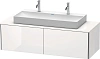 Тумба под раковину Duravit XSquare XS4905M2222 140 см черный глянцевый