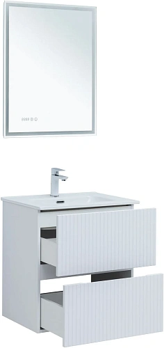 Тумба под раковину Aquanet Джейн 60 белый матовый 00313284 напольная/подвесная Тумба под раковину Aquanet Джейн 60 белый матовый 00313284 напольная/подвесная