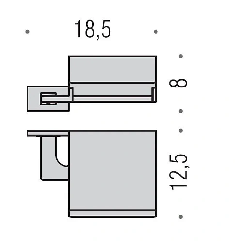 Держатель туалетной бумаги Colombo Look B1691.CR хром Держатель туалетной бумаги Colombo Look B1691.CR хром