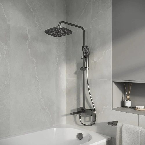 Душевая система GROSSMAN Pragma 500.K35.03.420 графит сатиновый Душевая система GROSSMAN Pragma 500.K35.03.420 графит сатиновый