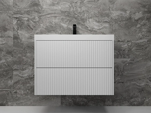 Тумба под раковину Style Line Стокгольм 80, Classic 80 белый рифленый софт, PUSH подвесная ЛС-00002315 Тумба под раковину Style Line Стокгольм 80, Classic 80 белый рифленый софт, PUSH подвесная ЛС-00002315
