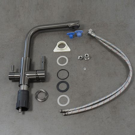 Смеситель для кухни Lemark Expert LM5061GMN с подключением к фильтру, графит Смеситель для кухни Lemark Expert LM5061GMN с подключением к фильтру, графит