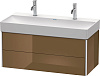Картинка анонса товара «тумба под раковину duravit xsquare xs416306161 подвесная 98 см коричнево-оливковый глянцевый»