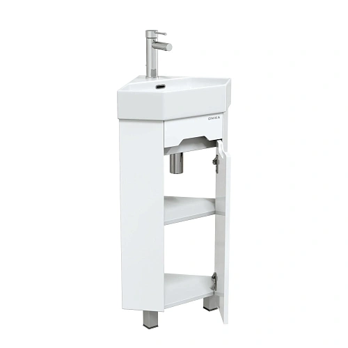 Тумба под раковину Onika Айленд 35 см 103501 напольная, белая, угловая (для Line) Тумба под раковину Onika Айленд 35 см 103501 напольная, белая, угловая (для Line)