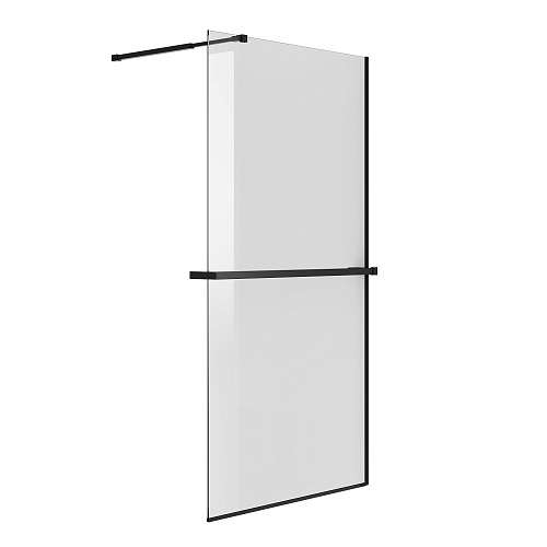 Душевая перегородка Niagara Nova NG-670-90ВLACK (90x195) черный матовый, стекло прозрачное Душевая перегородка Niagara Nova NG-670-90ВLACK (90x195) черный матовый, стекло прозрачное