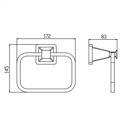 Полотенцедержатель Kaiser Moderne KH-1031 Полотенцедержатель Kaiser Moderne KH-1031
