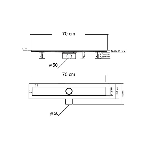 Душевой лоток Vincea Say OPTIMA 601.70.P.NSN, 70 см, хром SAY.601.70.P.NSNGH Душевой лоток Vincea Say OPTIMA 601.70.P.NSN, 70 см, хром SAY.601.70.P.NSNGH