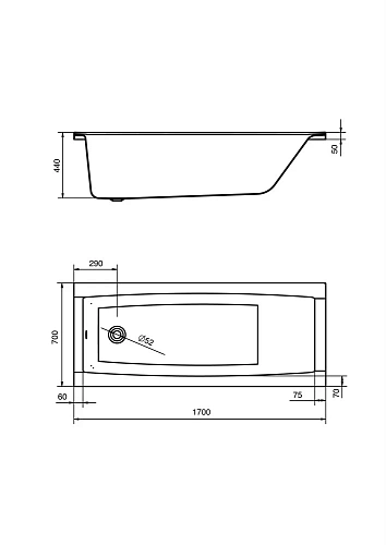 Акриловая ванна Santek Санторини 170х70 прямоугольная белая 1WH302487 1.WH30.2.487 Акриловая ванна Santek Санторини 170х70 прямоугольная белая 1WH302487 1.WH30.2.487