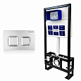 Картинка анонса товара «инсталляция для унитаза bettoserb sava free standing sfs40006472 с клавишей смыва smart хром матовый»
