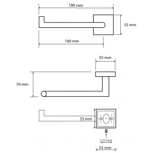Держатель туалетной бумаги Bemeta BETA 132212032L Держатель туалетной бумаги Bemeta BETA 132212032L
