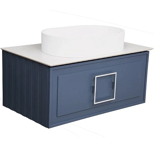 Тумба под раковину La Fenice Cubo Blu Grigio Синий матовый 80, FNC-01-CUB-BG-80 Тумба под раковину La Fenice Cubo Blu Grigio Синий матовый 80, FNC-01-CUB-BG-80