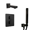 Душевая система Paini Grazia 21PZSET26911THBATH с термостатом, черный матовый