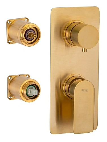 Смеситель для душа Remer Infinity I93KBBG, золото брашированное Смеситель для душа Remer Infinity I93KBBG, золото брашированное