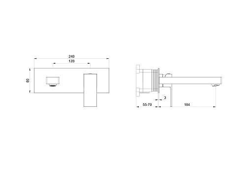 Смеситель для раковины Wonzon & Woghand встраиваемый, черный матовый (WW-88869016-MB) Смеситель для раковины Wonzon & Woghand встраиваемый, черный матовый (WW-88869016-MB)