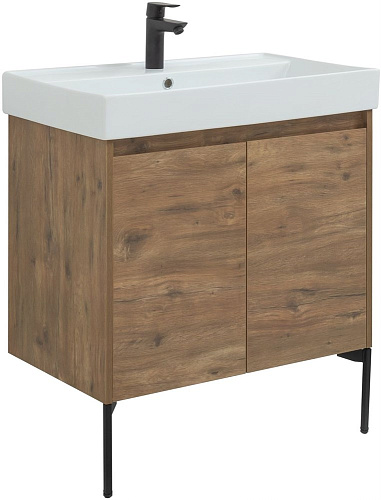 Тумба под раковину Aquanet Nova Lite 75 дуб рустикальный (2 дверцы) 00298852 Тумба под раковину Aquanet Nova Lite 75 дуб рустикальный (2 дверцы) 00298852