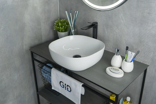 Раковина Gid D1301 51180 накладная белая 42.5x42.5x14.5 Раковина Gid D1301 51180 накладная белая 42.5x42.5x14.5
