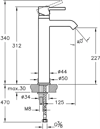 Комплект мебели STWORKI Ольборг 60 столешница дуб карпентер, без отверстий, с тумбой 60, с раковиной 536470 Комплект мебели STWORKI Ольборг 60 столешница дуб карпентер, без отверстий, с тумбой 60, с раковиной 536470