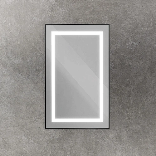 Зеркало BelBagno SPC-KRAFT-500-800-SENS-NERO 500x800x32 мм с подсветкой и сенсорным выключателем Зеркало BelBagno SPC-KRAFT-500-800-SENS-NERO 500x800x32 мм с подсветкой и сенсорным выключателем
