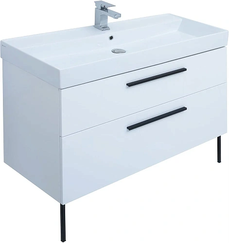 Тумба под раковину Aquanet Nova 100 белый глянец 00249922 Тумба под раковину Aquanet Nova 100 белый глянец 00249922
