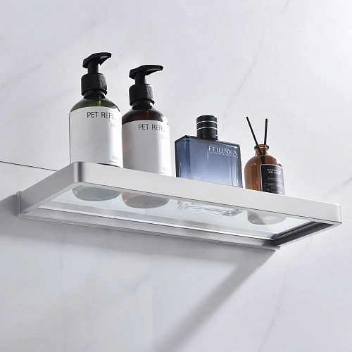 Полка стеклянная ABBER Westen AA1759SP сатин Полка стеклянная ABBER Westen AA1759SP сатин