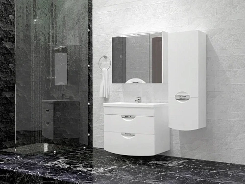 Зеркальный шкаф Style Line Жасмин 2 800/С, Люкс белый ЛС-000010036 Зеркальный шкаф Style Line Жасмин 2 800/С, Люкс белый ЛС-000010036