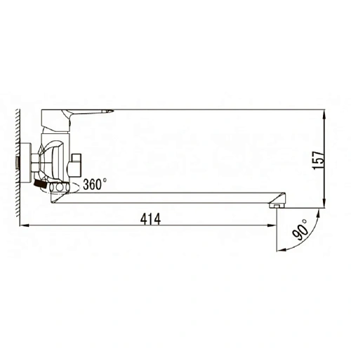 Смеситель для ванны Kaiser Sena 74155 Смеситель для ванны Kaiser Sena 74155