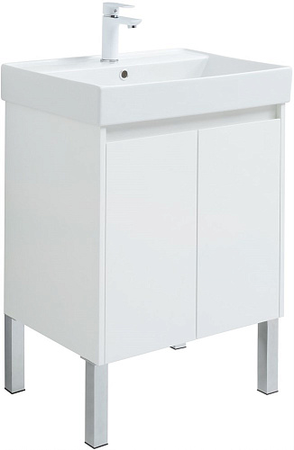 Тумба под раковину Aquanet Nova Lite 60 белый глянец (2 дверцы) 00298847 Тумба под раковину Aquanet Nova Lite 60 белый глянец (2 дверцы) 00298847