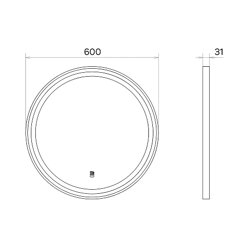 Зеркало Comforty Лея-60 00-00019344 LED-подсветка, бесконтактный сенсор, антизапотевание Зеркало Comforty Лея-60 00-00019344 LED-подсветка, бесконтактный сенсор, антизапотевание