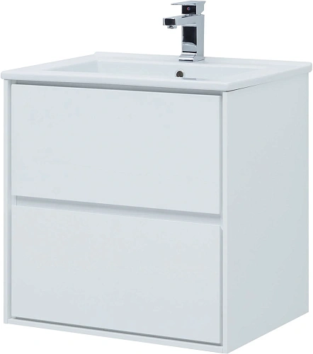 Тумба под раковину Aquanet Милан 65 белый глянец 00339965 подвесная Тумба под раковину Aquanet Милан 65 белый глянец 00339965 подвесная