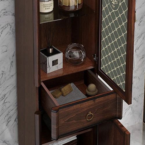 Шкаф-пенал Opadiris Виктория Z0000000230 правый орех с темной патиной Шкаф-пенал Opadiris Виктория Z0000000230 правый орех с темной патиной