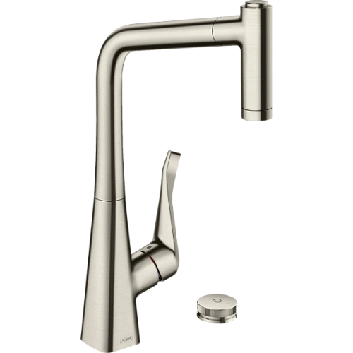 Смеситель для кухни Hansgrohe Metris Select M71 на 2 отверстия, 320, с вытяжным душем, 2jet, sBox 73806800. Смеситель для кухни Hansgrohe Metris Select M71 на 2 отверстия, 320, с вытяжным душем, 2jet, sBox 73806800.