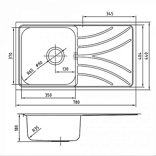 Кухонная мойка Iddis Arro S 780x440 (ARR78PDi77) Кухонная мойка Iddis Arro S 780x440 (ARR78PDi77)