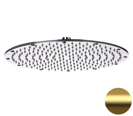 Верхний душ Remer 359MMXLBG с шарнирным соединением 35 см, золото брашированное