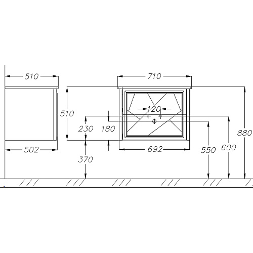 Тумба под раковину Opadiris Луиджи 70 подвесная, серый матовый, вар. 2 (под раковину CeraStyle Ibiza 71) 00-00005953 Тумба под раковину Opadiris Луиджи 70 подвесная, серый матовый, вар. 2 (под раковину CeraStyle Ibiza 71) 00-00005953