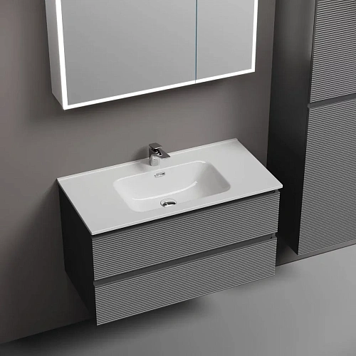 Тумба под раковину Sancos Folk FL90GS 890х445х500 Grey soft, подвесная Тумба под раковину Sancos Folk FL90GS 890х445х500 Grey soft, подвесная