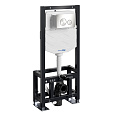 Детальная картинка товара «инсталляция для унитаза wasserkraft dill 61tlt.010.me.bn02 с клавишей смыва никель»