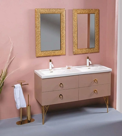 Раковина Armadi Art NeoArt 854-140 керамическая моноблок двойная 140см Раковина Armadi Art NeoArt 854-140 керамическая моноблок двойная 140см