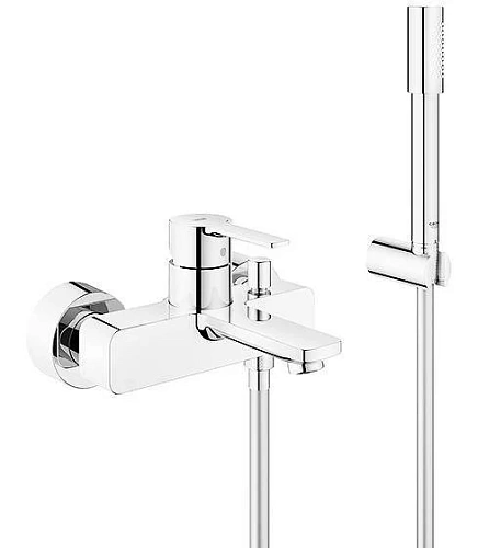 Смеситель для ванны GROHE Lineare New с душевым гарнитуром, хром (33850001) Смеситель для ванны GROHE Lineare New с душевым гарнитуром, хром (33850001)