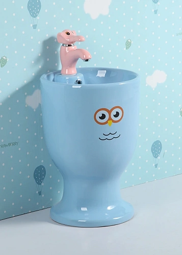 Раковина Gid Nb193-BU 69914 накладная с пъедесталом голубая 37x37x53 Раковина Gid Nb193-BU 69914 накладная с пъедесталом голубая 37x37x53