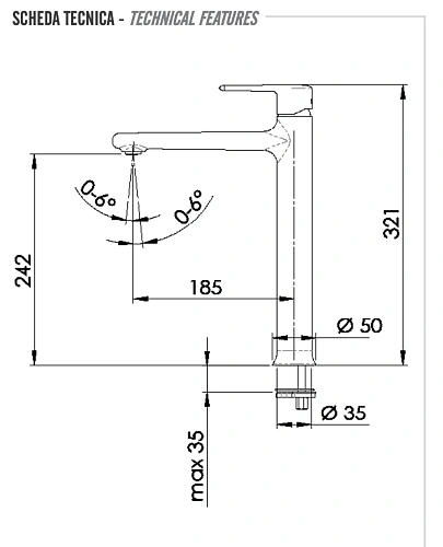 Смеситель для раковины Remer Vanity V10L Смеситель для раковины Remer Vanity V10L